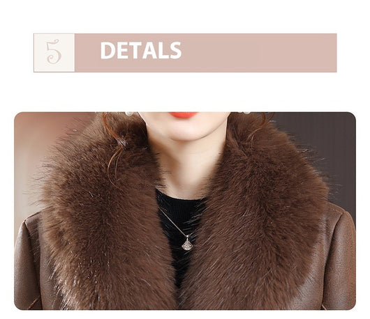 Abrigo Corto para Mujer con Cuello de Piel - Elegancia Invernal - Image 49
