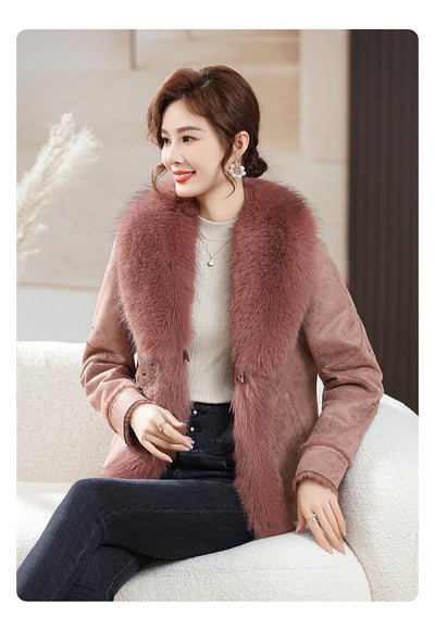 Abrigo Corto para Mujer con Cuello de Piel - Elegancia Invernal - Image 57