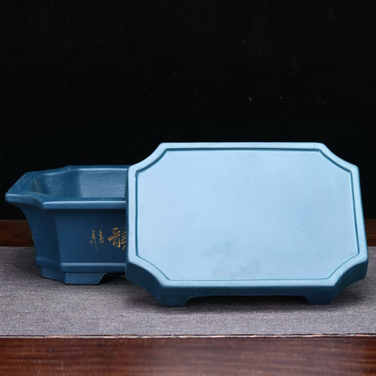 Maceta de Arena Púrpura Rectangular con Base para Bonsái, Orquídeas y Plantas de Interior - Image 21