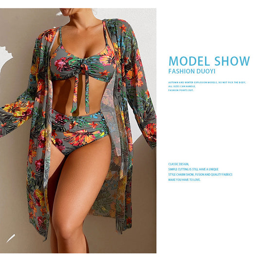 Traje de Baño Blusa Larga con Abertura Tallas Grandes - Image 15
