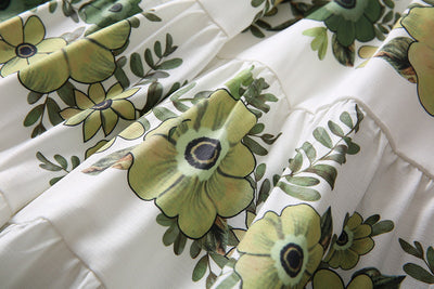 Vestido Camisero Elegante con Estampado Floral y Cordones - Image 8