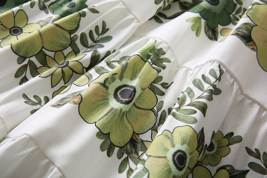 Vestido Camisero Elegante con Estampado Floral y Cordones - Image 8