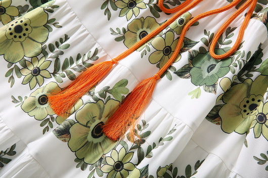 Vestido Camisero Elegante con Estampado Floral y Cordones - Image 13