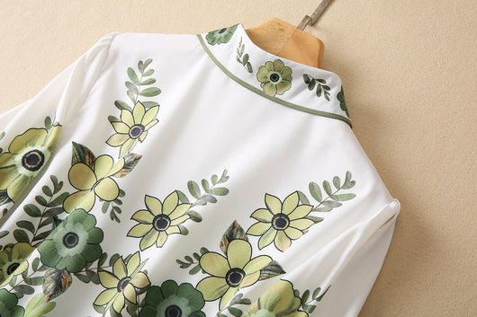 Vestido Camisero Elegante con Estampado Floral y Cordones - Image 15
