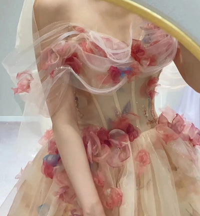 Vestido Rosa Elegante Hombros Descubiertos - Diseño Nupcial - Image 12