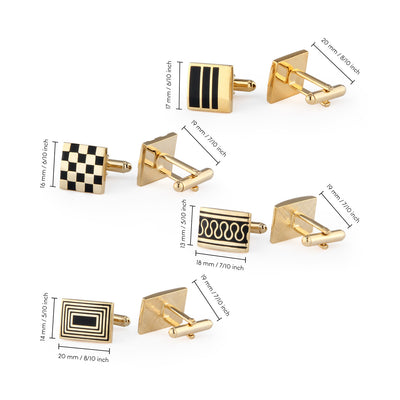 Gemelos Franceses Chapados en Oro con Esmalte - Image 17