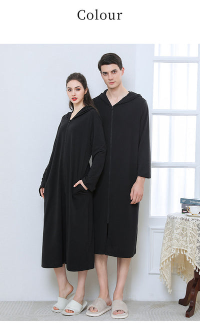 Bata Pijama con Cierre Capucha para Parejas - Image 14