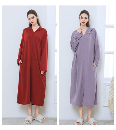 Bata Pijama con Cierre Capucha para Parejas - Image 19