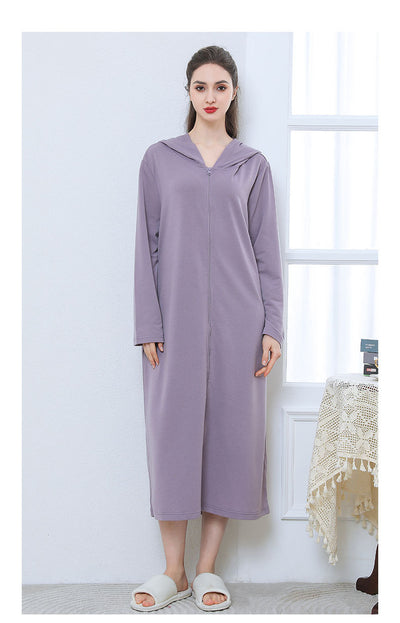 Bata Pijama con Cierre Capucha para Parejas - Image 24