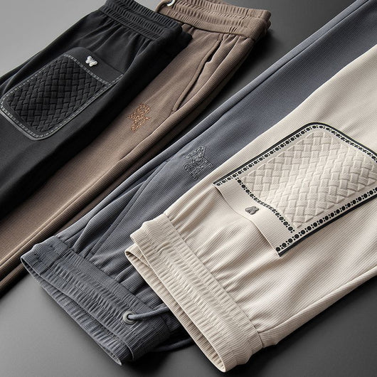 Pantalones Deportivos Casual de Lujo con Bordado de Marca y Tobillo Ajustable - Image 28