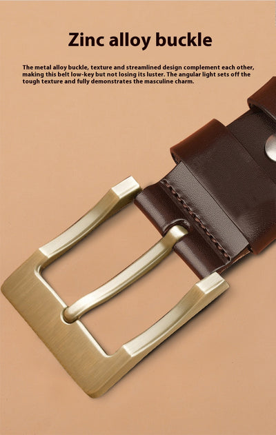 Cinturón Hombre Hebilla Pin Negocios Casual Elegante - Image 11