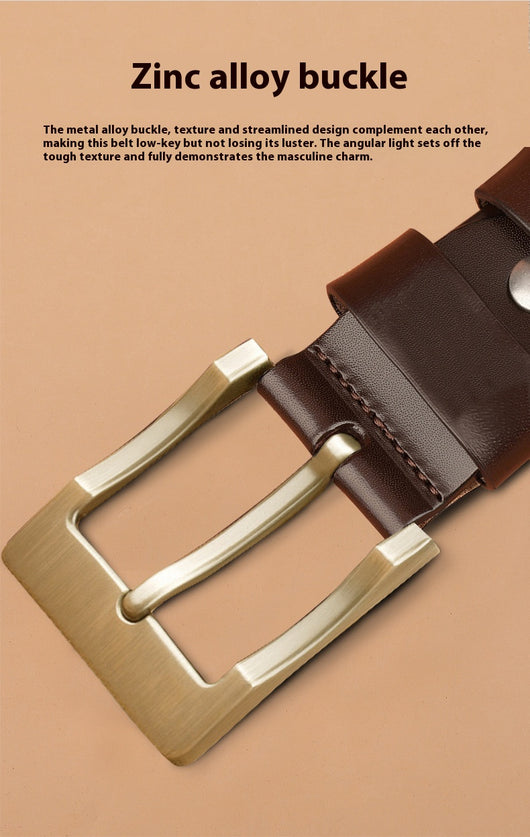 Cinturón Hombre Hebilla Pin Negocios Casual Elegante - Image 11