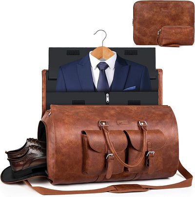Bolso Convertible de Cuero Impermeable Grande para Viajes y Prendas - Image 9