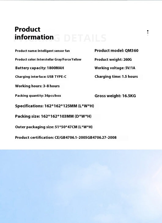 Ventilador de Inducción Inteligente sin Botones - Image 18