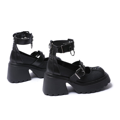 Zapatos Mujer con Hebilla de Remaches - Estilo Edgy y Versátil - Image 17