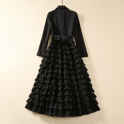 Vestido Swing Elegante con Cuello Superpuesto para Mujer - Image 15