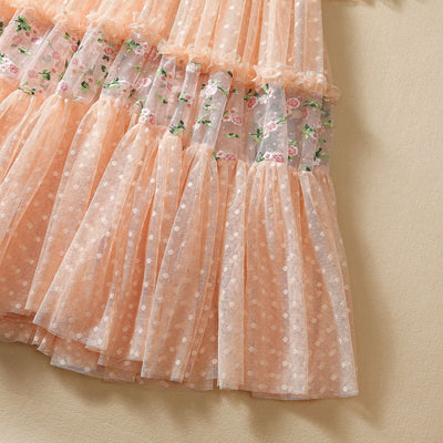 Vestido Largo de Encaje Floral Bordado con Mangas Largas - Image 14