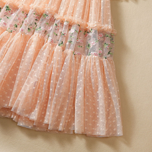 Vestido Largo de Encaje Floral Bordado con Mangas Largas - Image 14