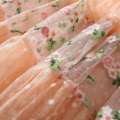 Vestido Largo de Encaje Floral Bordado con Mangas Largas - Image 22