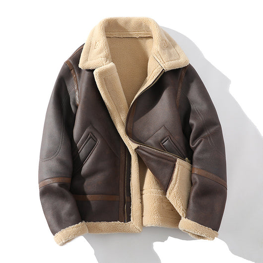 Chaqueta Polo Casual Talla Grande con Forro de Lana y Cuello Integrado - Image 14