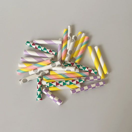Pile of 30 small, light brown wooden stoppers, replacement buttons for a parrot keyboard toy. - Image 14