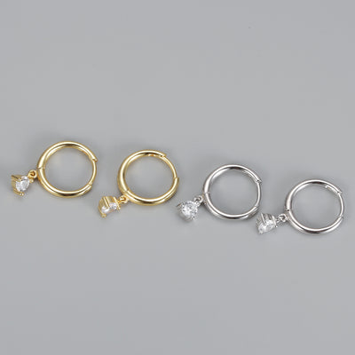 Aretes Minimalistas de Diamante Geométrico - Image 10