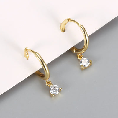 Aretes Minimalistas de Diamante Geométrico - Image 11