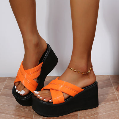 Pantuflas Tacón Alto Cruzadas Talla Grande para Mujer - Image 13