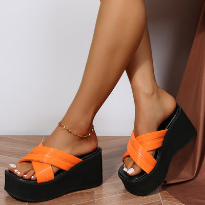 Pantuflas Tacón Alto Cruzadas Talla Grande para Mujer - Image 16