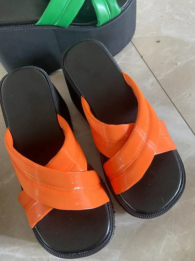 Pantuflas Tacón Alto Cruzadas Talla Grande para Mujer - Image 19