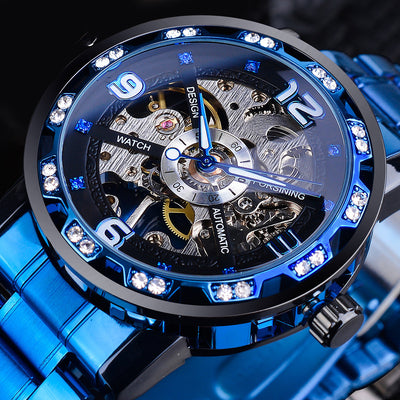 Reloj Mecánico Manual con Cristales Hueco Elegante - Image 9