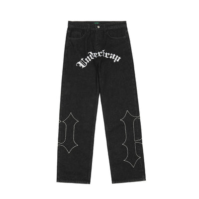 Jeans con Bordado de Letras Estilo Europeo y Americano - Image 12