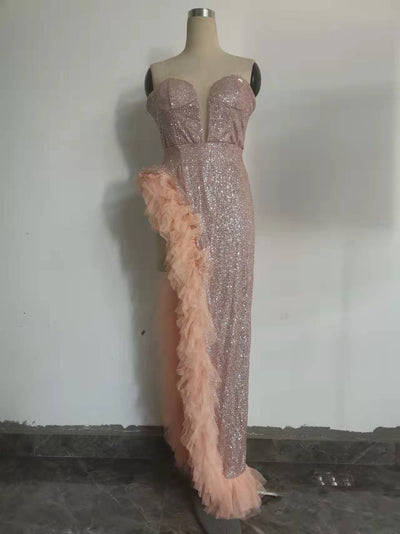 Vestido Tubo Brillante con Lentejuelas - Image 9
