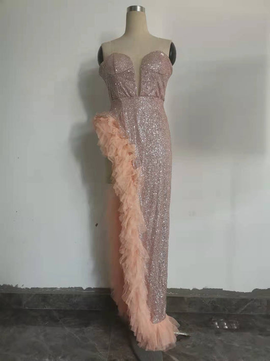 Vestido Tubo Brillante con Lentejuelas - Image 9