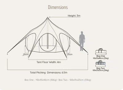 Carpa de Lujo Lotus Impermeable para Camping - INS Wind Super - Image 6