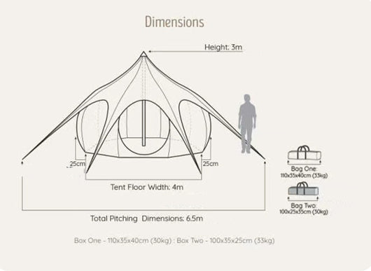 Carpa de Lujo Lotus Impermeable para Camping - INS Wind Super - Image 6