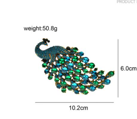 Broche Pavo Real Multicolor en Metal para Mujer - Image 8