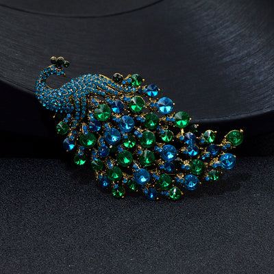 Broche Pavo Real Multicolor en Metal para Mujer - Image 9