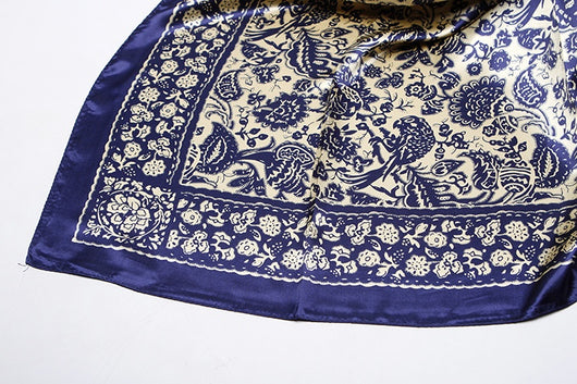 Pañuelo de Seda Artificial Cuadrado Pequeño Estilo Chino - Image 41