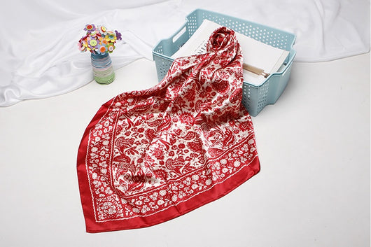 Pañuelo de Seda Artificial Cuadrado Pequeño Estilo Chino - Image 43