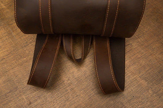 Mochila de Cuero Retro Crazy Horse para Hombre - Bolsa Casual Versátil - Image 23