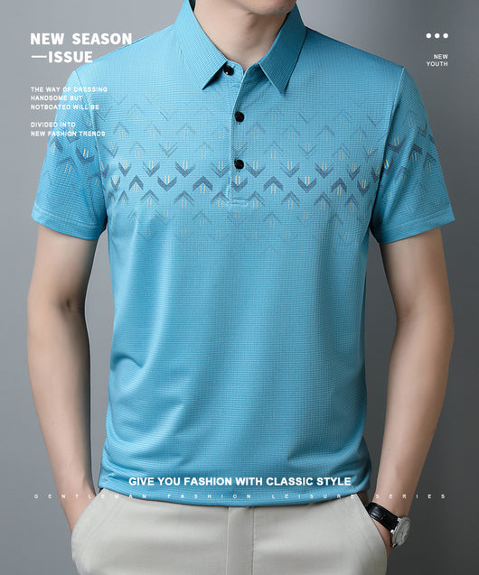 Polo Ejecutivo Ice Silk Manga Corta para Hombre - Secado Rápido y Estilo Business Casual - Image 26