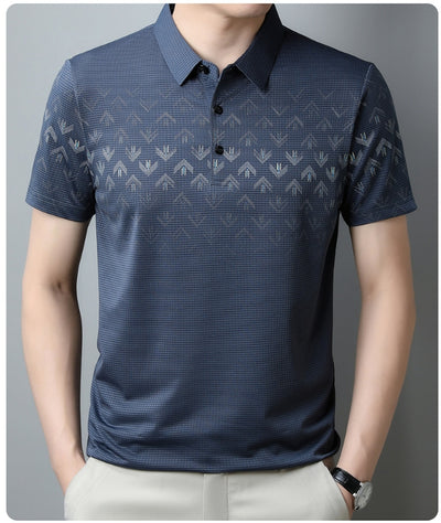 Polo Ejecutivo Ice Silk Manga Corta para Hombre - Secado Rápido y Estilo Business Casual - Image 30