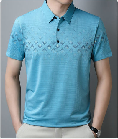 Polo Ejecutivo Ice Silk Manga Corta para Hombre - Secado Rápido y Estilo Business Casual - Image 36