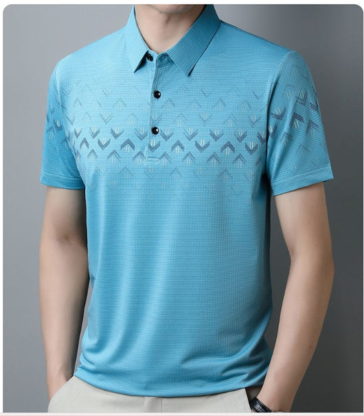 Polo Ejecutivo Ice Silk Manga Corta para Hombre - Secado Rápido y Estilo Business Casual - Image 38