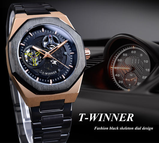Reloj Automático de Movimiento Mecánico con Diseño Hueco - Image 40