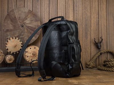 Mochila de Cuero Genuino para Hombre - Gran Capacidad, Diseño Moderno - Image 37