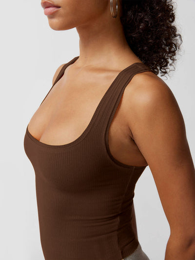 Top Ajustado Tipo Sling Básico Slim Fit para Mujer - Image 49