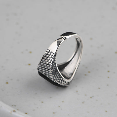 Anillo de Plata Tailandesa 925 Vintage Desgastado para Dedo Índice - Image 6