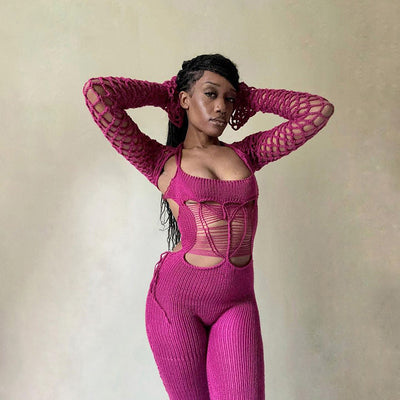 Jumpsuit Elegante de Talle Alto con Detalles Calados - Image 9